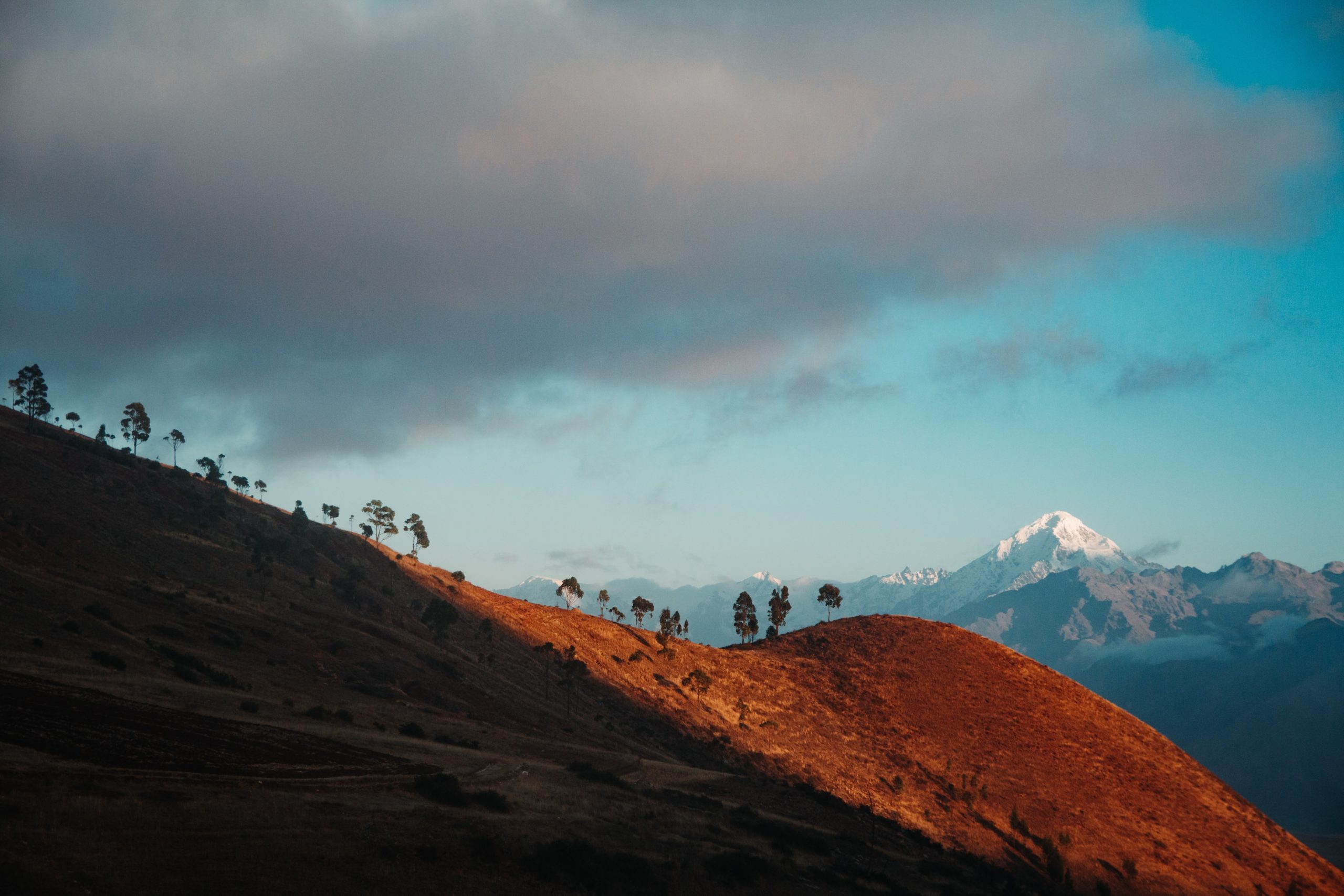 mountain in sunset