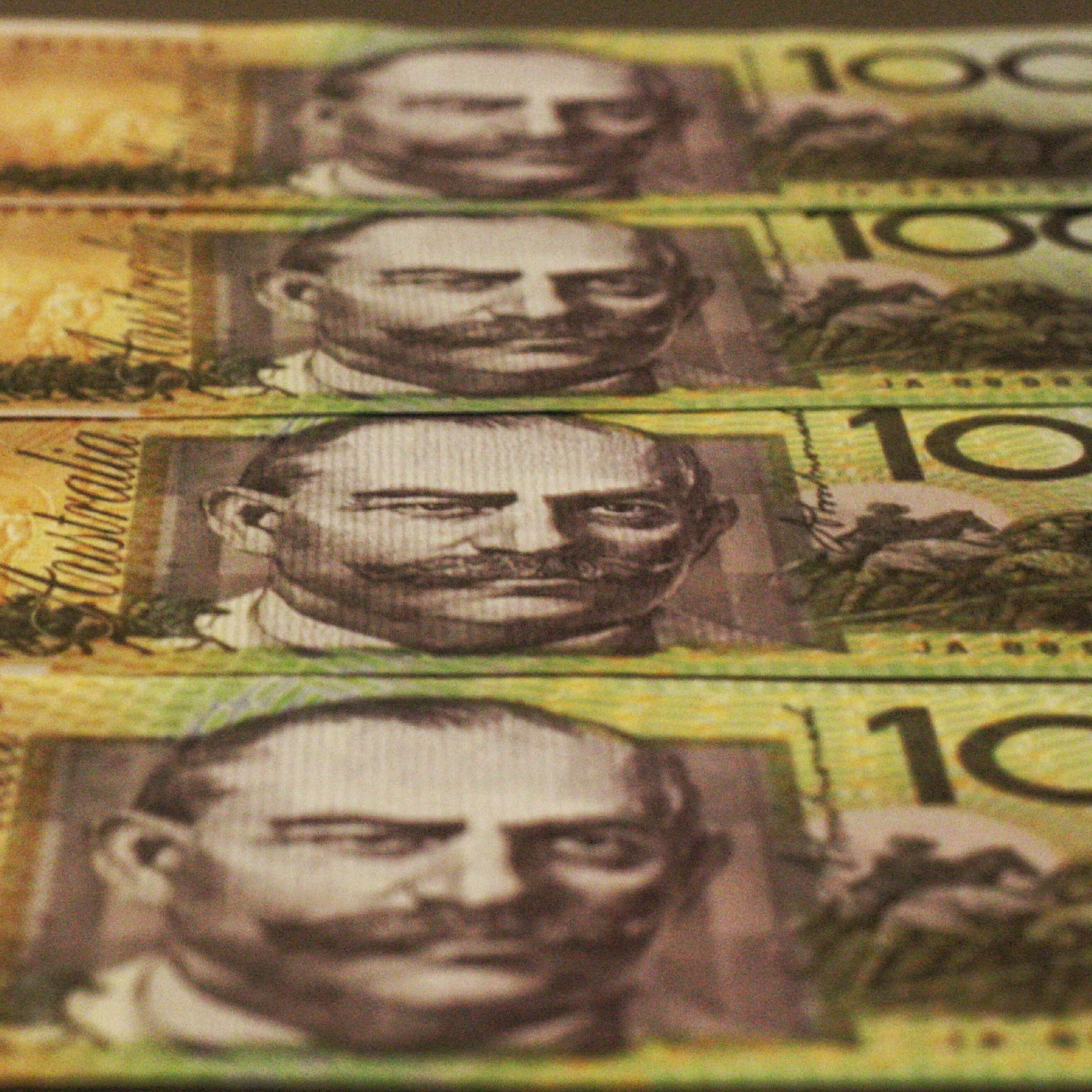 green Australian $100 bills