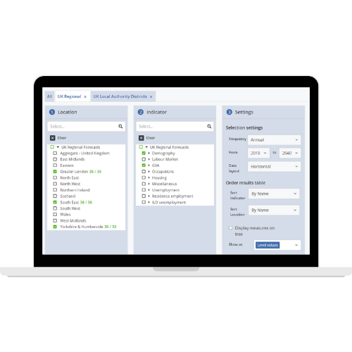 Databank - UK Region and LAD Forecasts