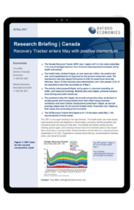Canada  Recovery Tracker enters May with positive momentum - iPad