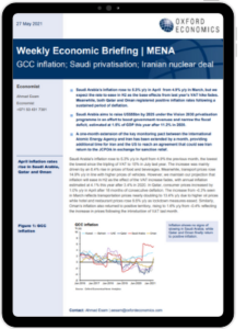 MENA | GCC inflation; Saudi privatisation; Iranian nuclear deal