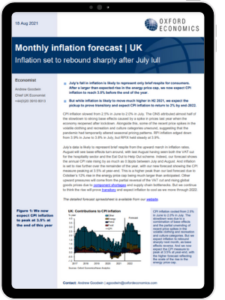 UK | Inflation set to rebound sharply after July lull