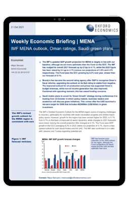 MENA | IMF MENA outlook, Oman ratings, Saudi green plans | Oxford Economics