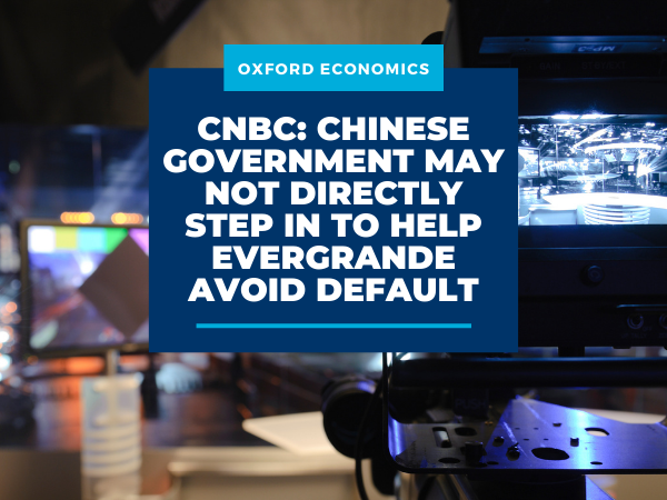 CNBC: Sian Fenner on Chinese government may not directly step in to help Evergrande avoid default