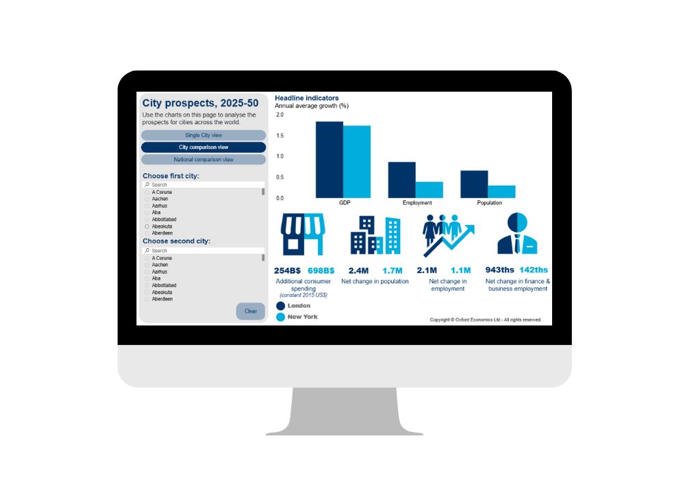 Global Cities Service interactive dashboard