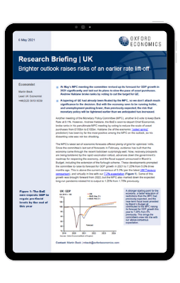 UK | Brighter outlook raises risks of an earlier rate lift-off | Oxford ...