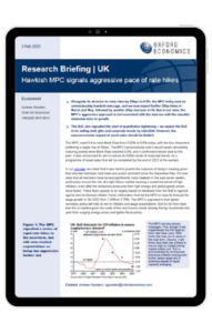 United Kingdom | Hawkish MPC signals aggressive pace of rate hikes
