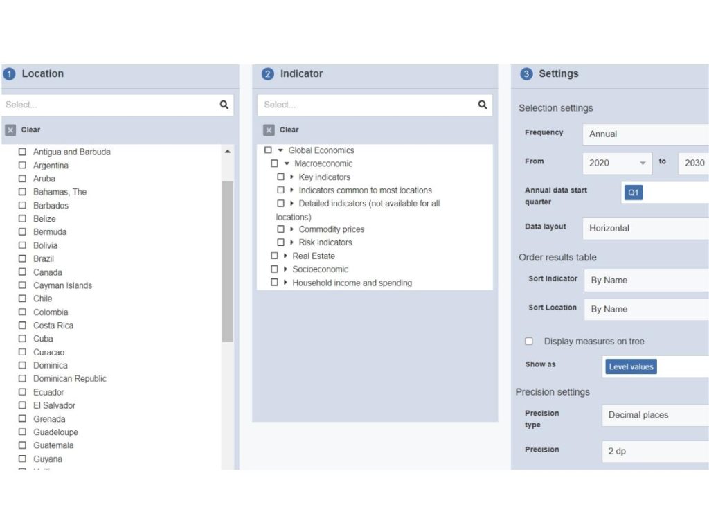 Latin America Macro Service database
