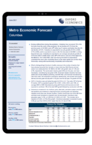 Metro Economic Forecast Columbus June 2021 - iPad