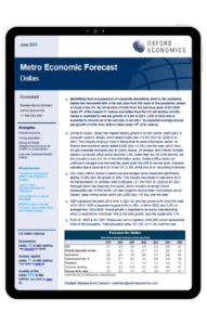 Metro Economic Forecast Dallas June 2021 - iPad