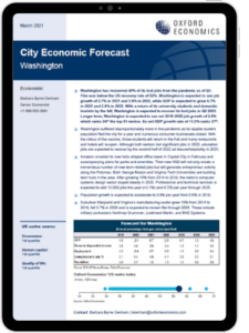 City economic forecast Washington