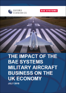 The impact of the BAE Systems military aircraft business on the UK economy