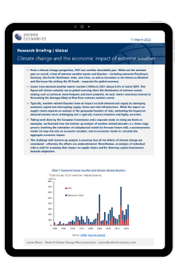 Climate change and the economic impact of extreme weather | Oxford ...