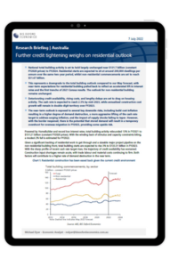 credit tightening weighs on residential outlook