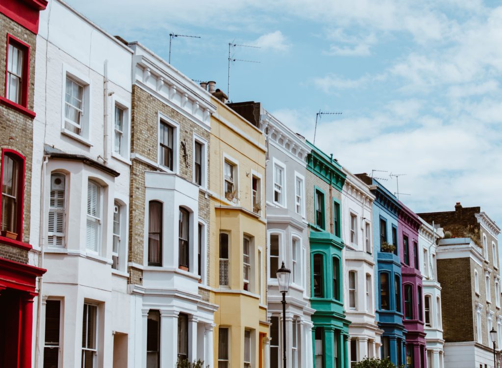 row of houses in London