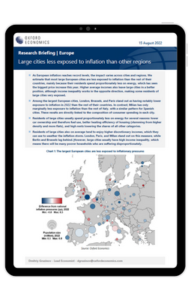 Large cities less exposed to inflation than other regions