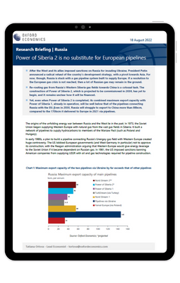 Power of Siberia 2 is no replacement for pipelines to Europe | Oxford ...