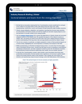 Sectoral winners and losers from the energy transition