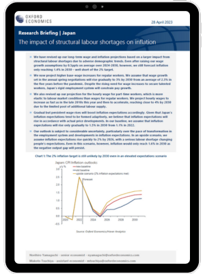 Japan: The impact of structural labour shortages on inflation