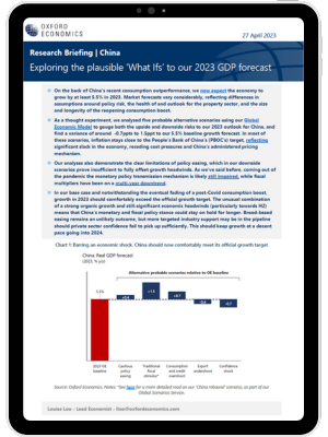 Exploring the plausible ‘What Ifs’ to our 2023 China GDP forecast