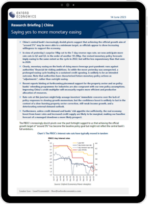 China: Saying yes to more monetary easing