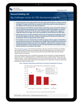 Big challenges remain for CRE development viability in the UK | Oxford ...