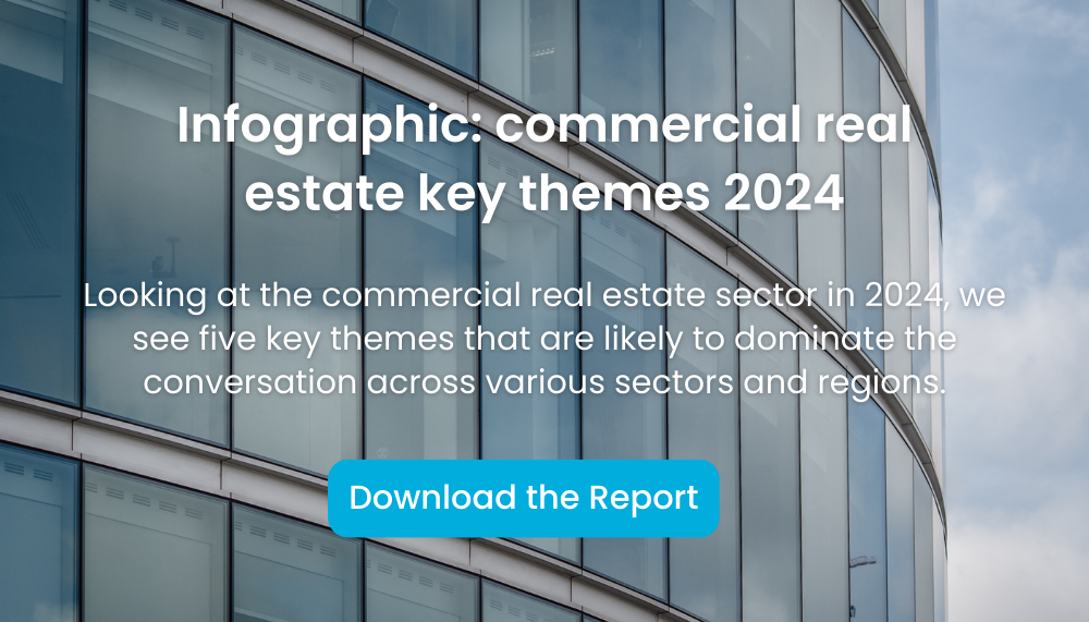Download Oxford Economics' infographic on real estate trends in 2024